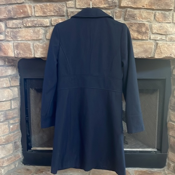 CoffeeShop black wool button down coat. Size Medium - Picture 2 of 9